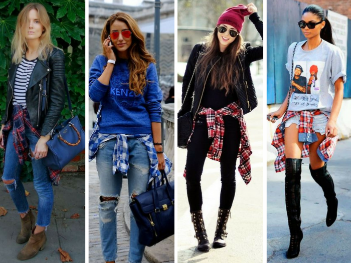 fashion | fashion tips | 80s fashion | 90s fashion | grunge | flannel checkered shirt | fashion grunge | mid-season outfits