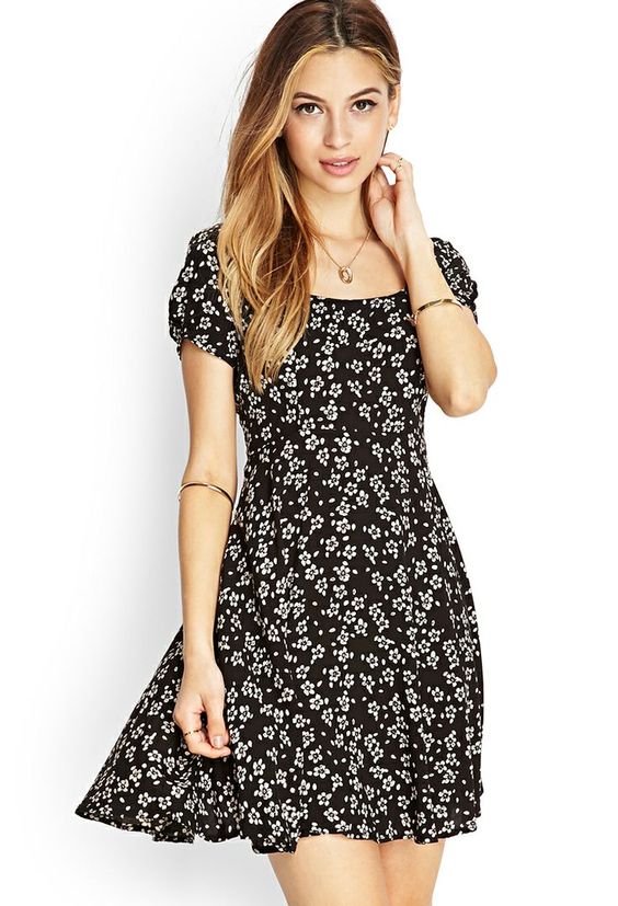 fashion tips summer clothes floral print dark prints dress