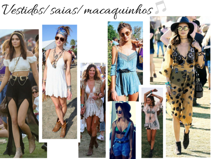 moda outono inverno 2017 | moda | looks | looks para festival | looks para festival de musica | fashion | estilo | moda feminina | looks para lollapalooza | saia longa | macaquinho | vestido | short jeans | top cropped | chapeu | oculos | colar | chocker