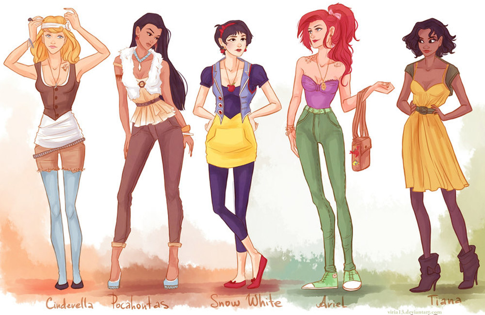 desenhos | moda | princesas da Disney | Pocahontas | Cinderela | Snow White | Branca de Neve | Ariel | A Pequena Sereia