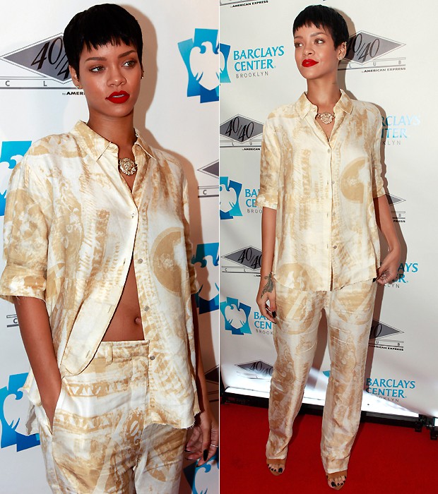 Rihanna, cabelos curtos, moda, beleza, batom vermelho, corte joãozinho, celebridades