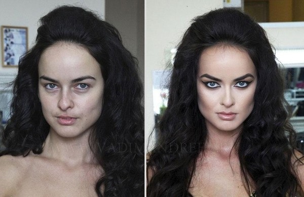 blog de moda | beleza | entretenimento | fotos | antes e depois | maquiagem | make up | Vadim Andreev | obras de Vadim Andreev | mulheres sem maquiagem | poder da maquiagem