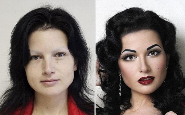 blog de moda | beleza | entretenimento | fotos | antes e depois | maquiagem | make up | Vadim Andreev | obras de Vadim Andreev | mulheres sem maquiagem | poder da maquiagem
