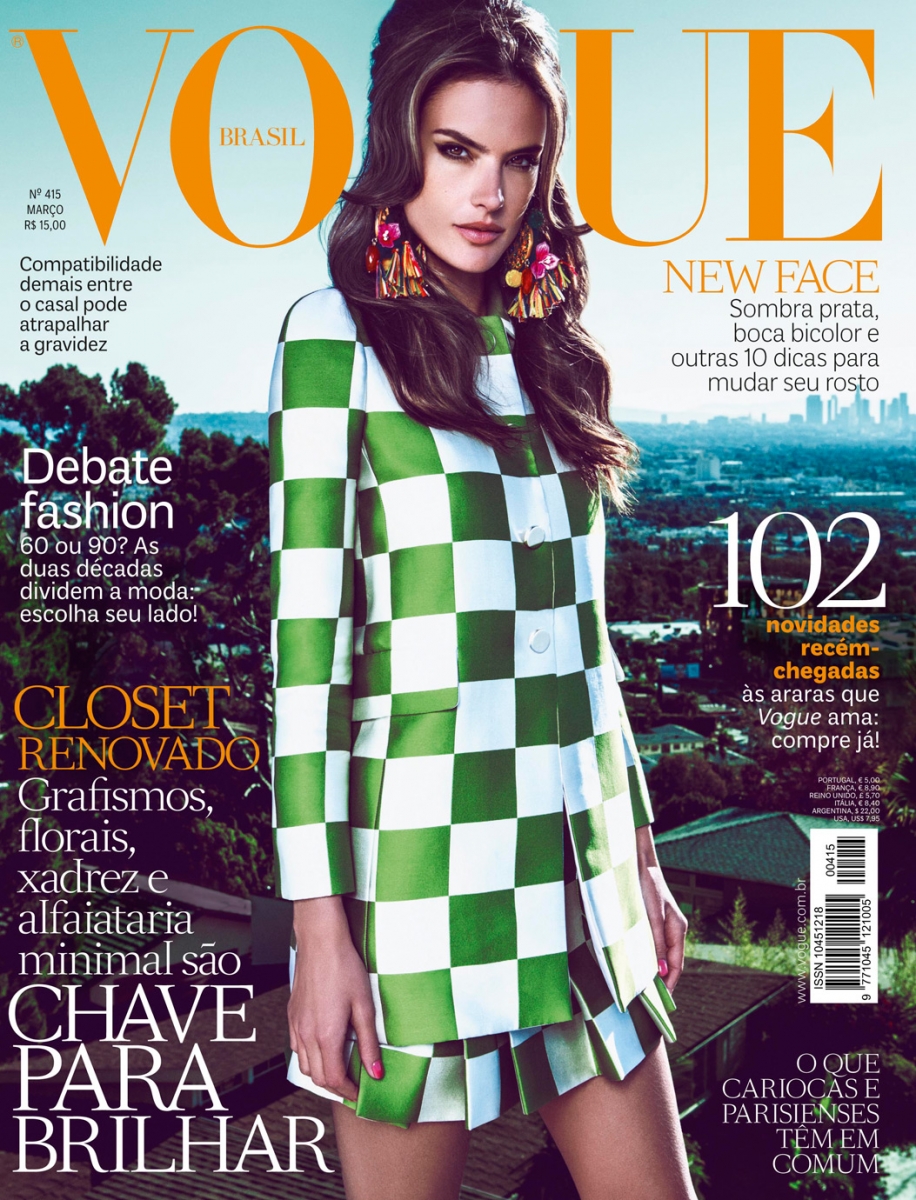 moda | revistas | Vogue | celebridades nacionais | top models | modelos | capas da Vogue | Alessandra Ambrósio | Vogue de março traz Alessandra Ambrósio em look anos 60 | inverno 2013 | tendências inverno 2013 | anos 60 | anos 90