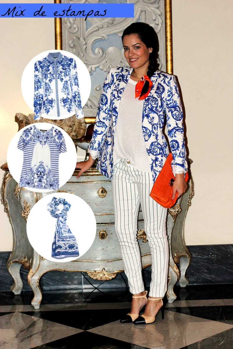 blog de moda | moda | sobre moda | verão 2014 | como usar | como usar estampa de azulejo | look com estampa de azulejo | tendências verão 2014 | estampas | look com estampas | look para o dia | estampa de azulejo português