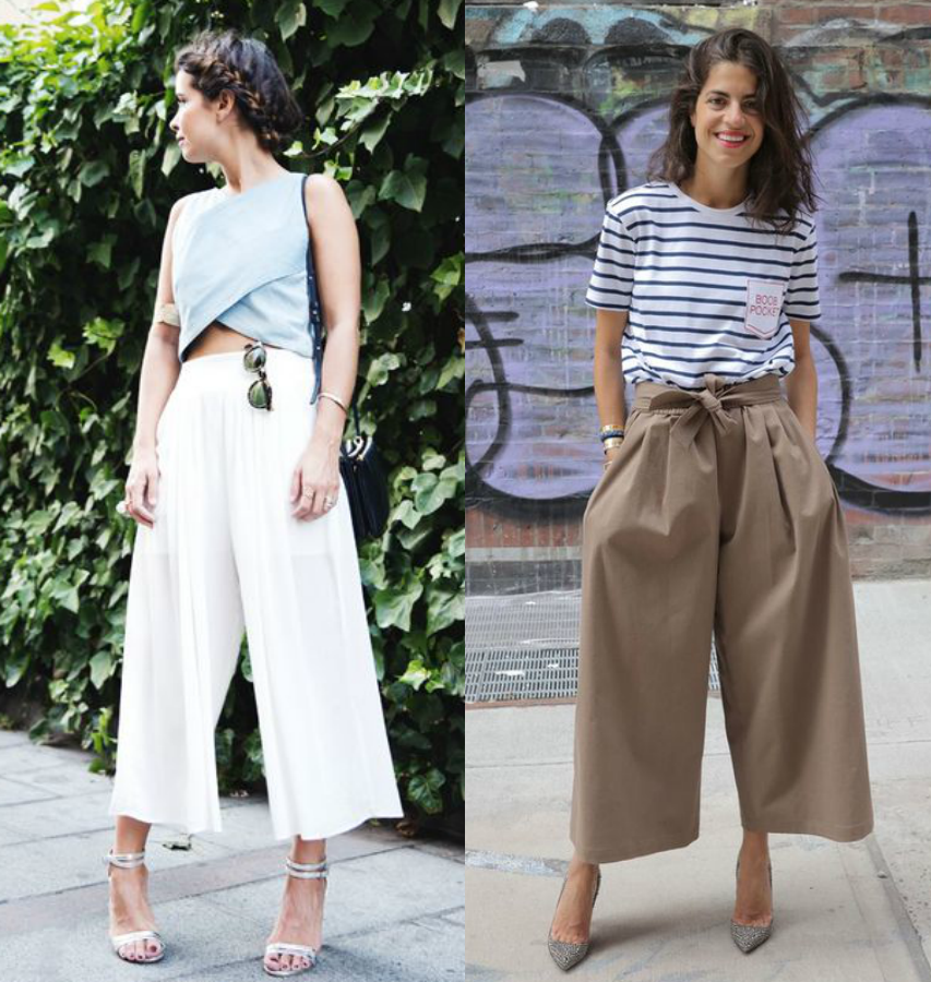 moda | moda 2016 | calças cropped largas | cropped larged pants | calças capri largas | calças evasé | dicas de moda | tendencias moda 2016