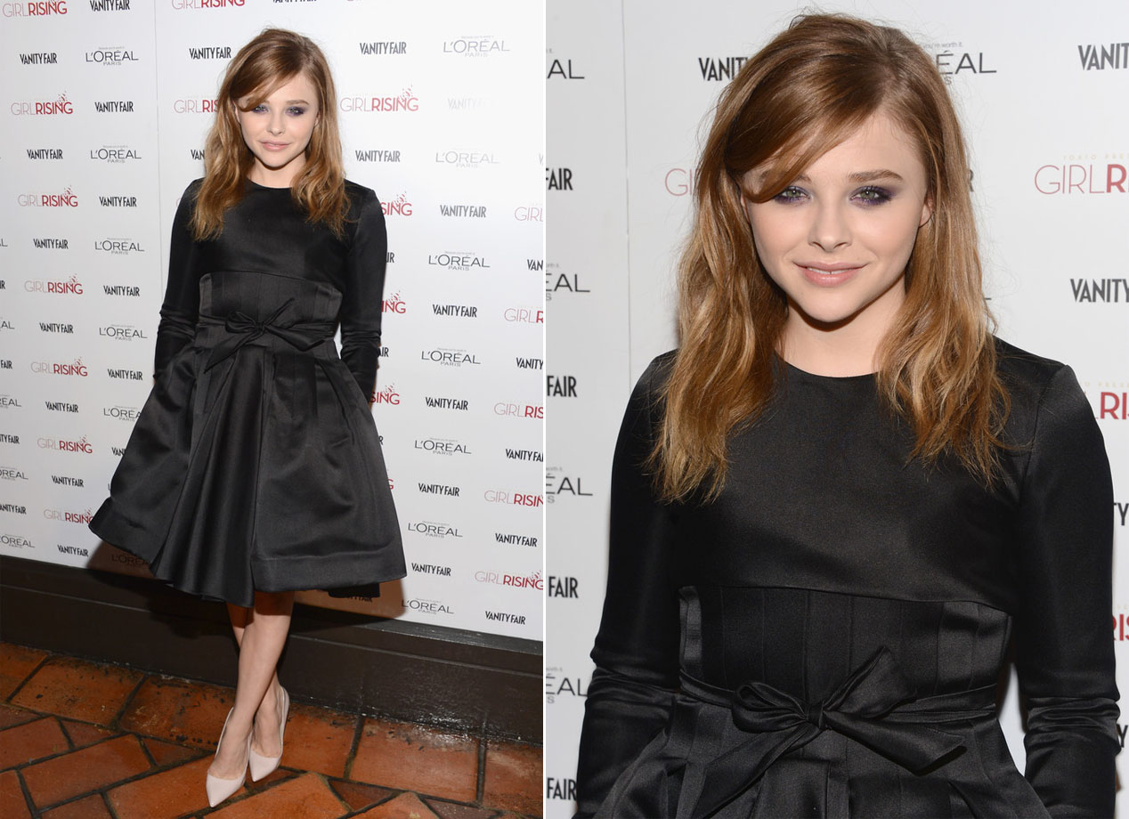 blog de moda | moda | sobre moda | look das famosas | look de red carpet | look girlie | look para garotas jovens | Chloë Moretz | atriz de Carrie a Estranha