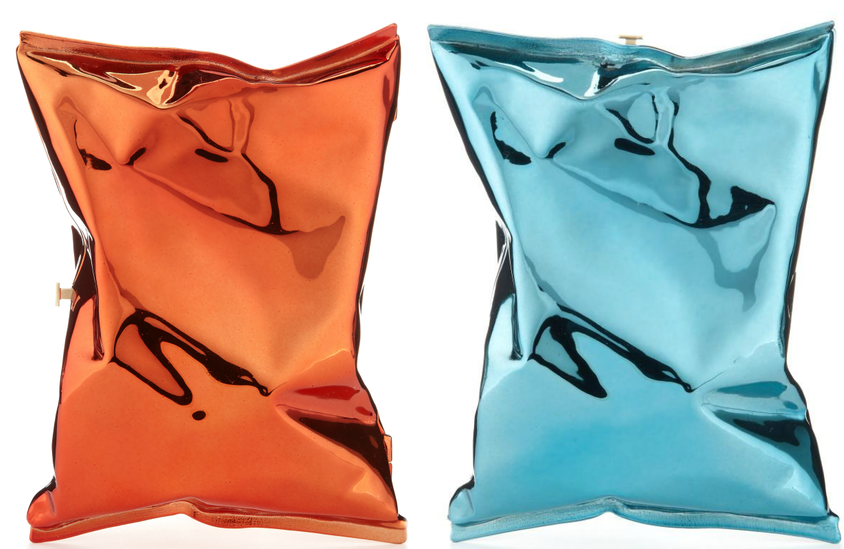 moda | compras | bolsas | crisp packet | bolsa tipo saco de metal | clutch metalizada | clutch tipo saco metalizado | Crisp Packet onde comprar