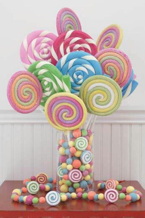 decoracao alternativa para festa infantil:Lollipop Centerpiece Candy Ideas decoracao alternativa para festa infantil:Lollipop Centerpiece Candy Ideas