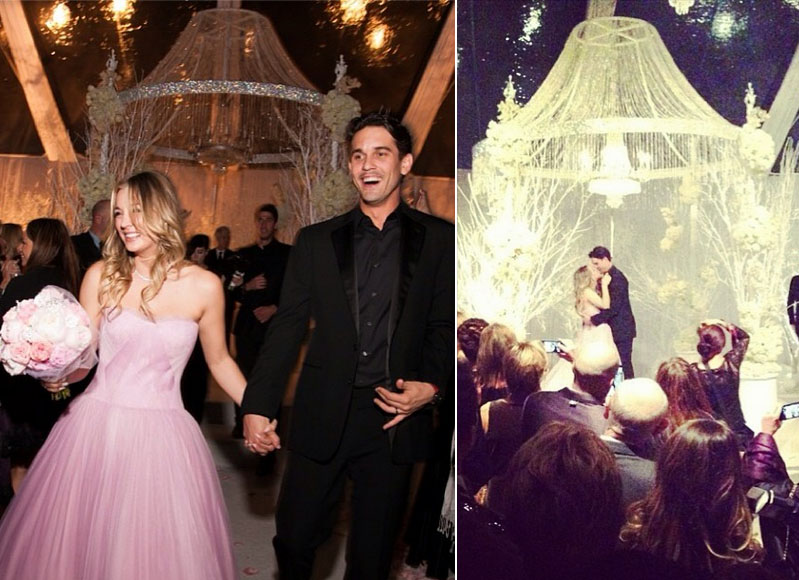 blog de moda | entretenimento | moda | noivas | moda noivas | noiva rosa pode | atriz Kaley Cuoco se casa de rosa | vestidos de noiva | casamento