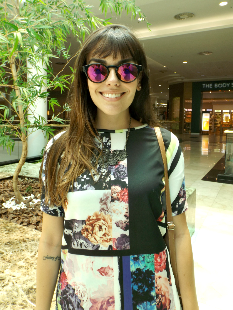 moda | look do dia | look da Marcéli Paulino | look para o dia | dicas de moda | look de trabalho para o dia | vestido camiseta | look com Melissa | sandália gladiadora | sandália flat | óculos espelhado