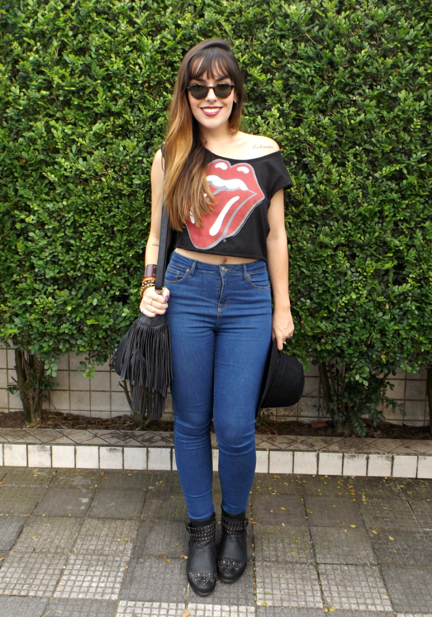 moda | moda 2015 | inverno 2015 | tendências inverno 2015 | jeans | calça jeans | calça de cintura alta | chapéu | bota | bolsa de franjas