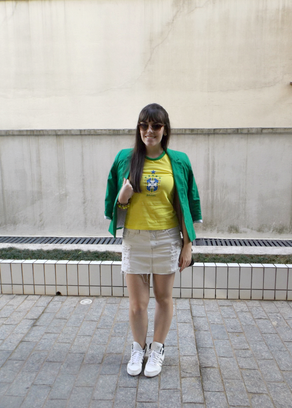 moda | look do dia | look para o dia | look sporty | look para a Copa | look para torcer pelo Brasil | look verde e amarelo | o que usar em dia de jogo do Brasil