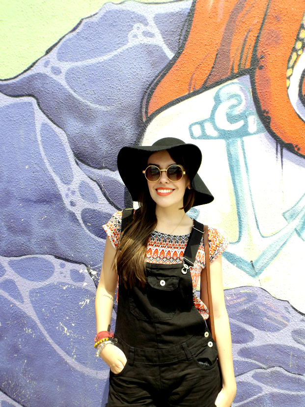 moda | look do dia | look para o dia | look com jardineira | look com macaquinho | jardineira de brim | jardineira jeans | jardineira preta | jardineira curta | looks do dia | look da Marcéli Paulino | blusa com estampa étnica | oxfords | verão 2015 | mod