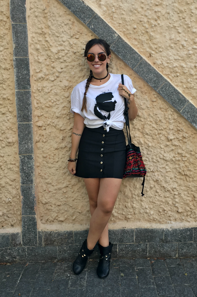 moda | moda 2016 | mini saia | saia | saia de botões | saia cintura alta | saia de saia | saia jeans | saia preta | suede skirt