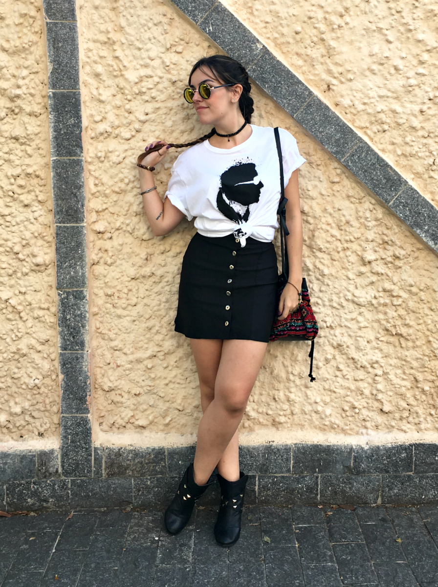 moda | moda 2016 | mini saia | saia | saia de botões | saia cintura alta | saia de saia | saia jeans | saia preta | suede skirt