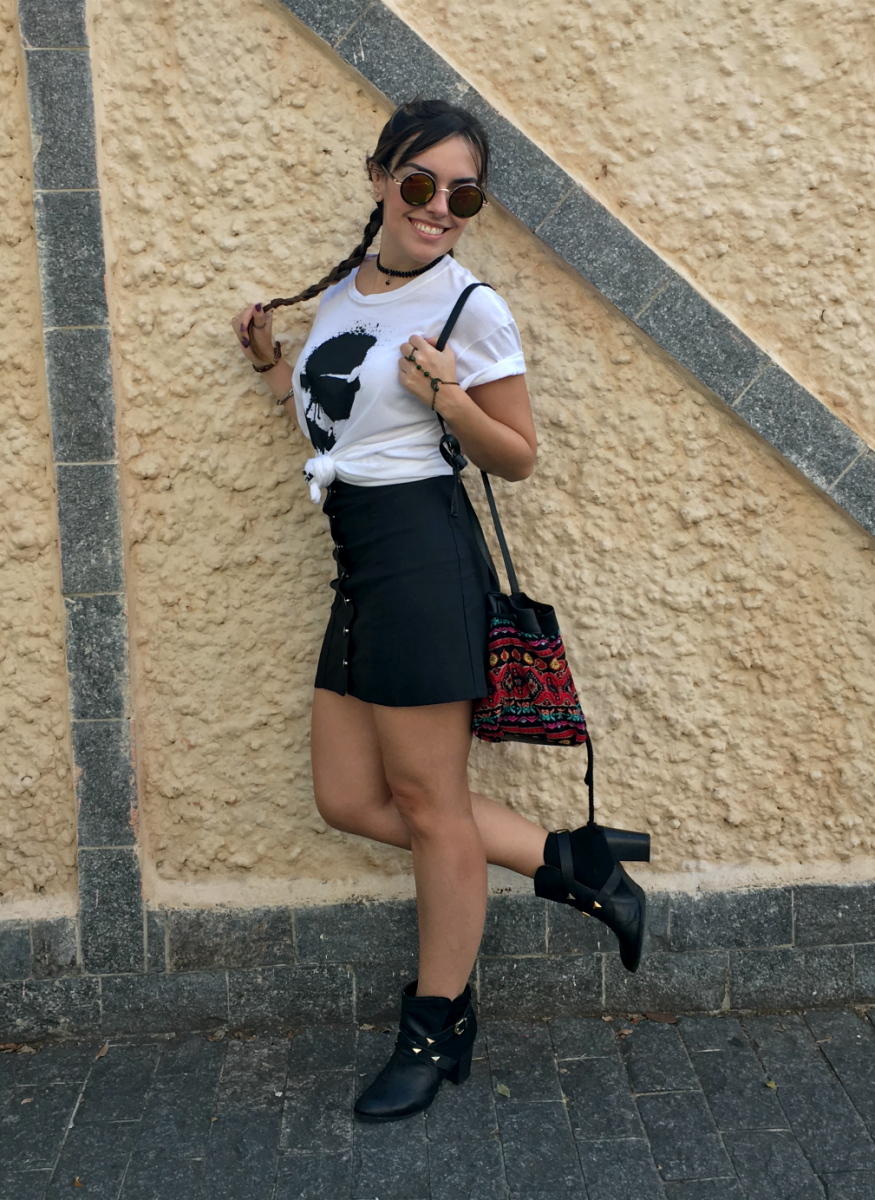 moda | moda 2016 | mini saia | saia | saia de botões | saia cintura alta | saia de saia | saia jeans | saia preta | suede skirt