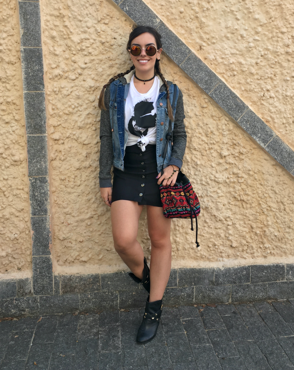 moda | moda 2016 | mini saia | saia | saia de botões | saia cintura alta | saia de saia | saia jeans | saia preta | suede skirt