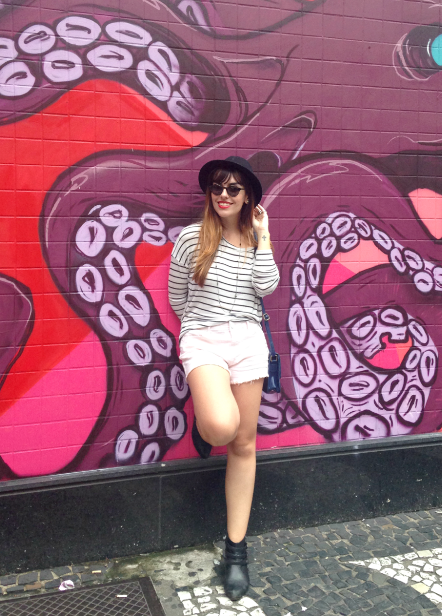 moda | look do dia | look para hoje | look de bota | look de chapéu | listras | navy | look do dia básico | look dia a dia