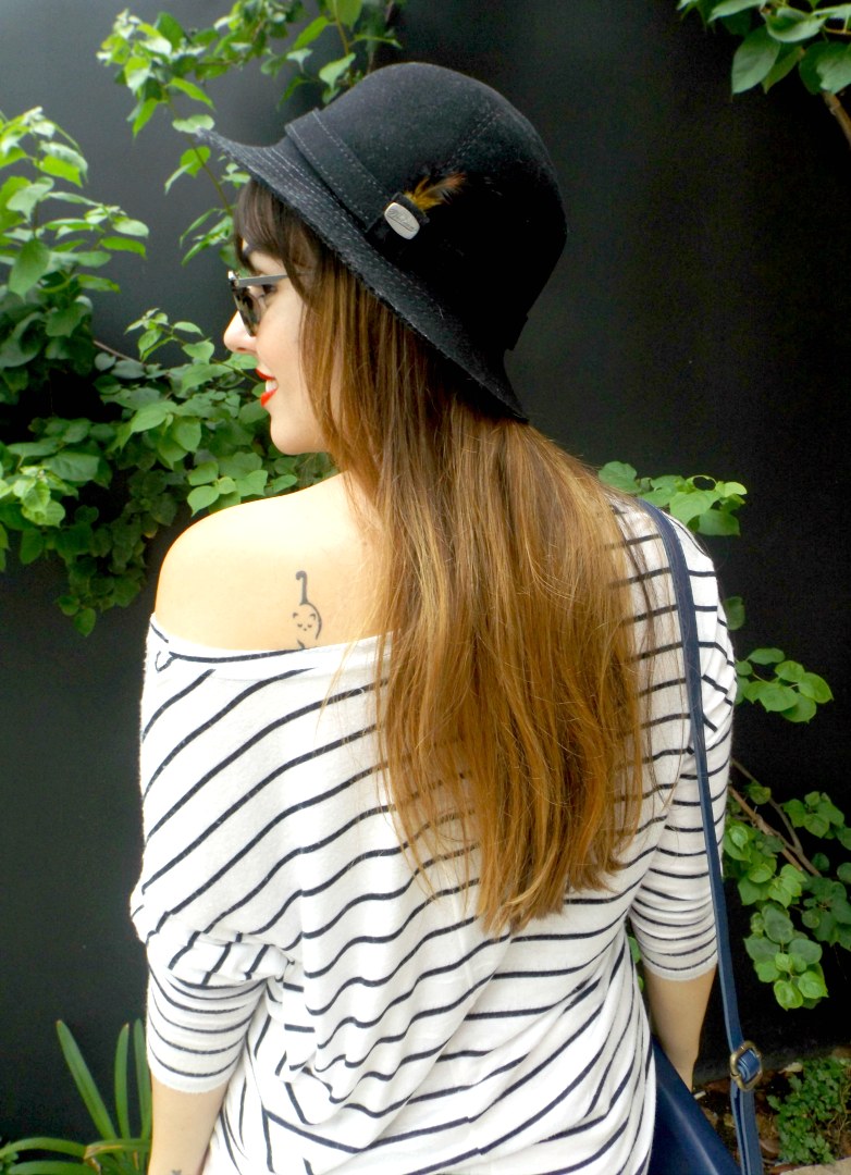 moda | look do dia | look para hoje | look de bota | look de chapéu | listras | navy | look do dia básico | look dia a dia