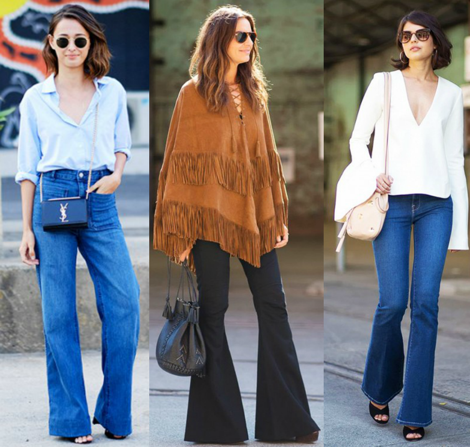 moda | moda 2015 | anos 70 | calça flare | calça boca larga | looks com calça boca larga | tendência inverno 2015 | calça flare inverno 2015 | boho chic | look casual