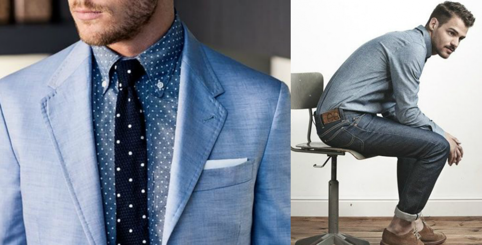 moda | moda masculina | moda para homens | moda homem | cores do ano de 2016 | moda 2016 | moda de 2016 | chambray | azul astronauta