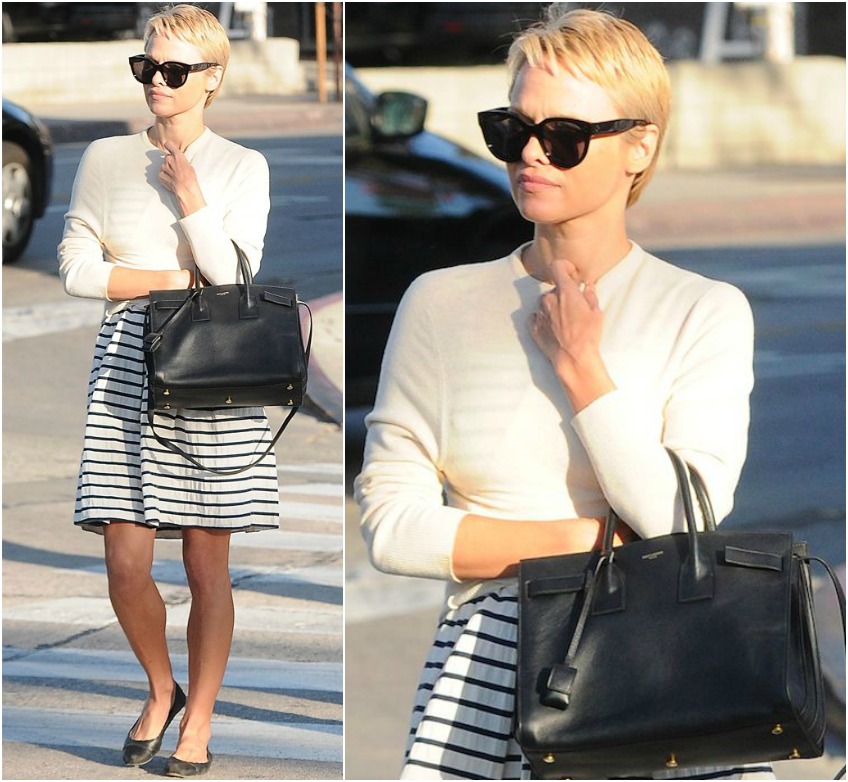 blog de moda | moda | sobre moda | look das famosas | Pamela Anderson | Pamela Anderson de cabelo curto | look da Pamela Anderson | inspiração de look verão | moda 2014 | Moda 2013