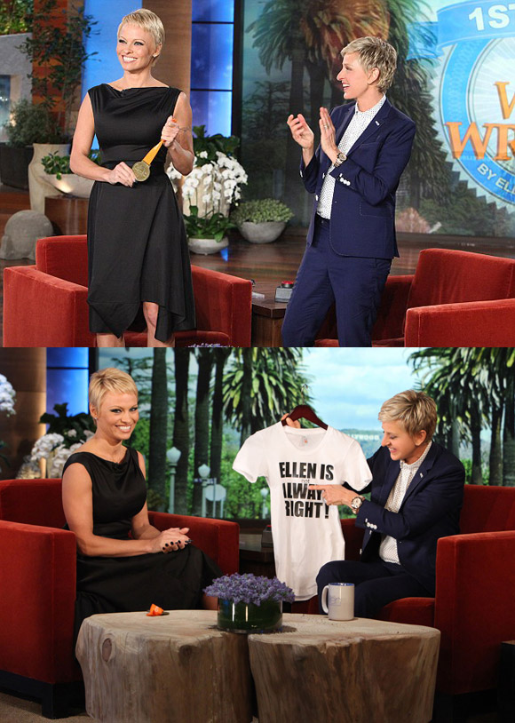 blog de moda | moda | sobre moda | look das famosas | Pamela Anderson | Pamela Anderson de cabelo curto | look da Pamela Anderson | inspiração de look verão | moda 2014 | Moda 2013