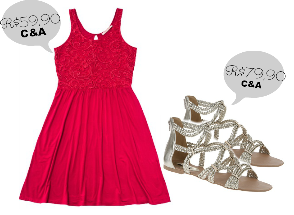 blog de moda | moda | compras | roupas | vestidos | vestidos de festa | Natal | look de Natal | vestido vermelho | vermelho para o Natal | look de Natal | moda 2013 | Natal 2013 | renner | c&a