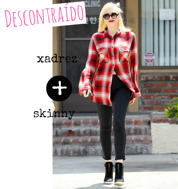 moda | sobre moda | moda 2014 | look das famosas | weekend inspiration | inspiração de look para o fim de semana | look de balada | look descontraído | xadrez | vestido longo | top cropped