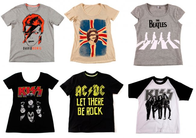 Riachuelo lança coleção de camisetas de bandas e cantores de rock