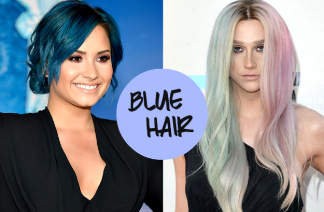 Kesha e Demi Lovato aderem ao cabelo azul